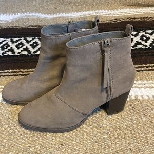 Grey ankle boots